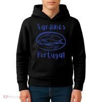 Les Sardines Fisherman Aesthetic Coastal Sardine Fish Kids Hoodie thumb 4