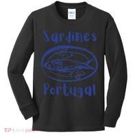 Les Sardines Fisherman Aesthetic Coastal Sardine Fish Kids Long Sleeve Shirt thumb 0