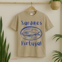 Les Sardines Fisherman Aesthetic Coastal Sardine Fish T-Shirt thumb 2