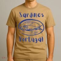 Les Sardines Fisherman Aesthetic Coastal Sardine Fish T-Shirt thumb 3