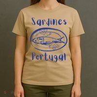 Les Sardines Fisherman Aesthetic Coastal Sardine Fish T-Shirt thumb 4