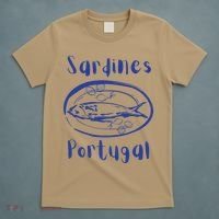 Les Sardines Fisherman Aesthetic Coastal Sardine Fish T-Shirt thumb 5