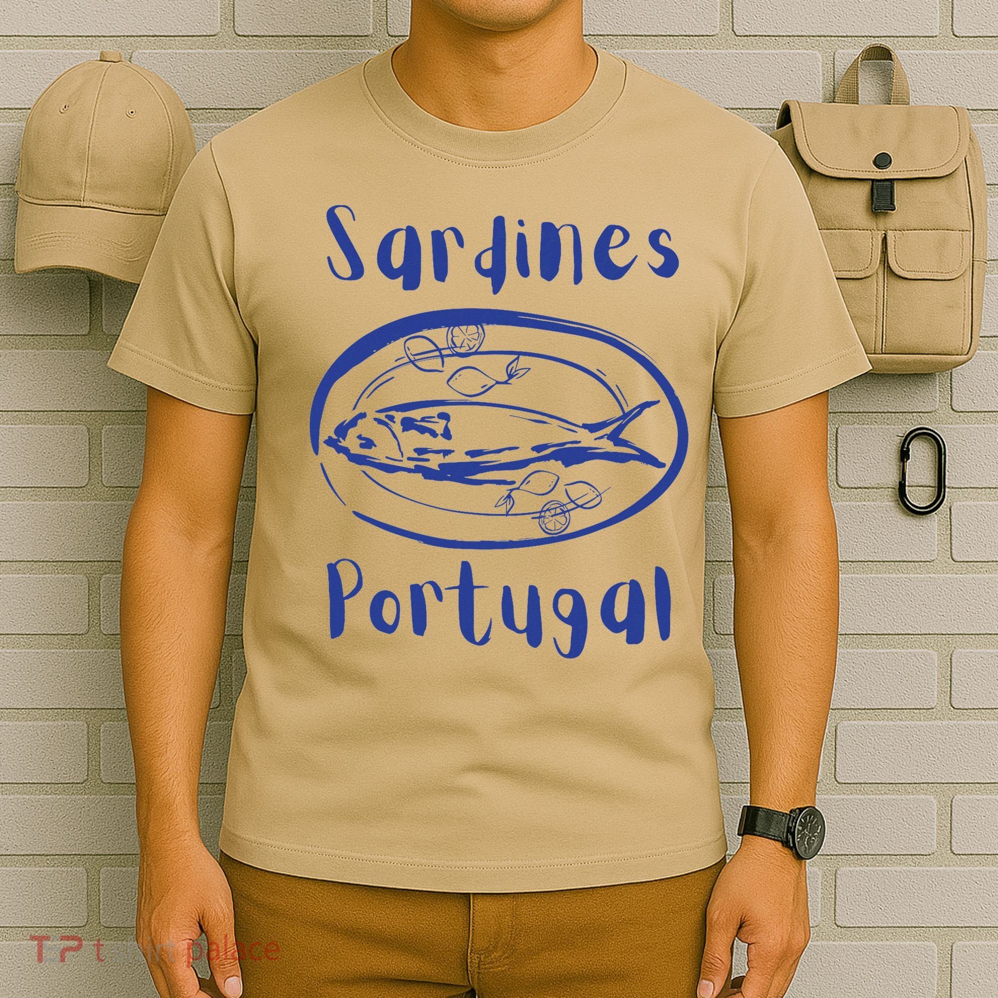 Les Sardines Fisherman Aesthetic Coastal Sardine Fish T-Shirt