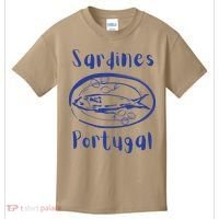 Les Sardines Fisherman Aesthetic Coastal Sardine Fish Kids T-Shirt thumb 0
