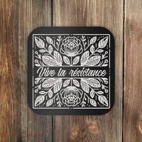 Leftist Subtle Feminist Subtle Protest Democrat Coaster thumb 0