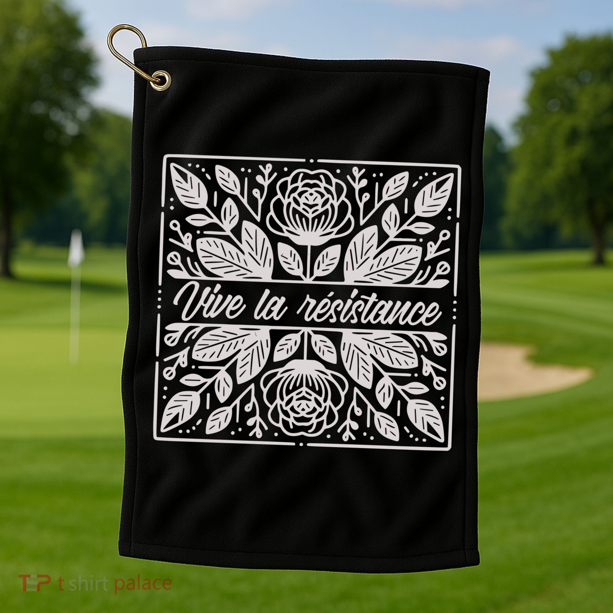 Leftist Subtle Feminist Subtle Protest Democrat Golf Towel