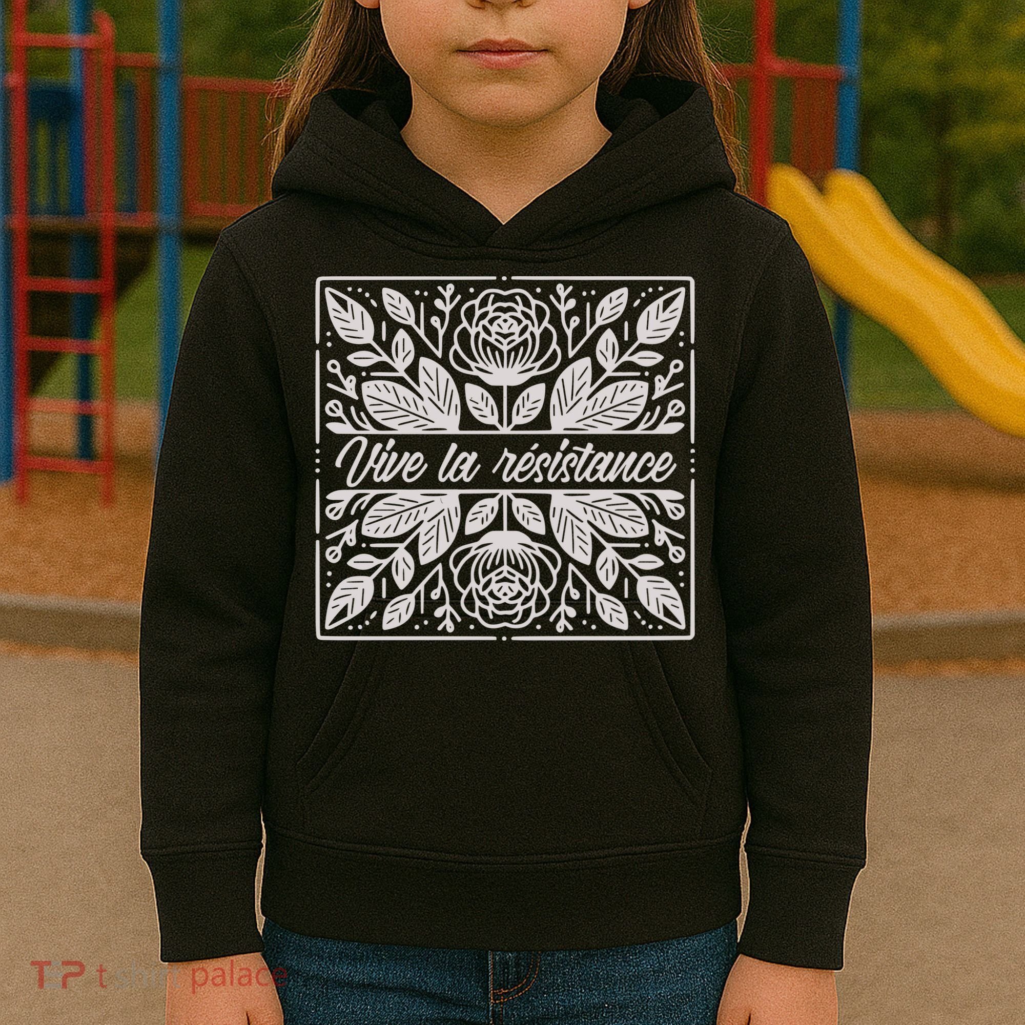 Leftist Subtle Feminist Subtle Protest Democrat Kids Hoodie
