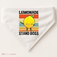 Lemonade Squad For Stand Boss Lemon Juice Summer USA-Made Doggie Bandana thumb 0