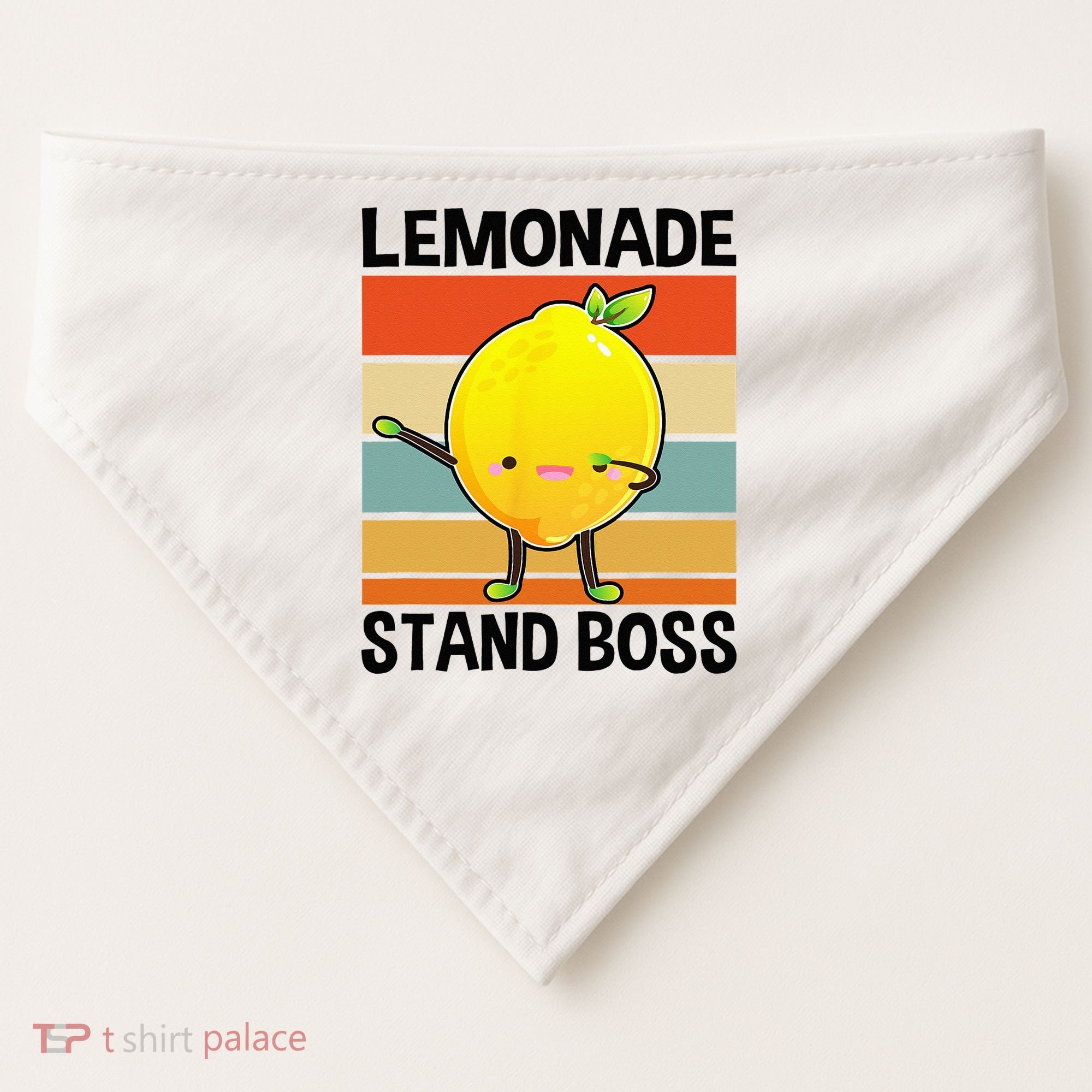 Lemonade Squad For Stand Boss Lemon Juice Summer USA-Made Doggie Bandana