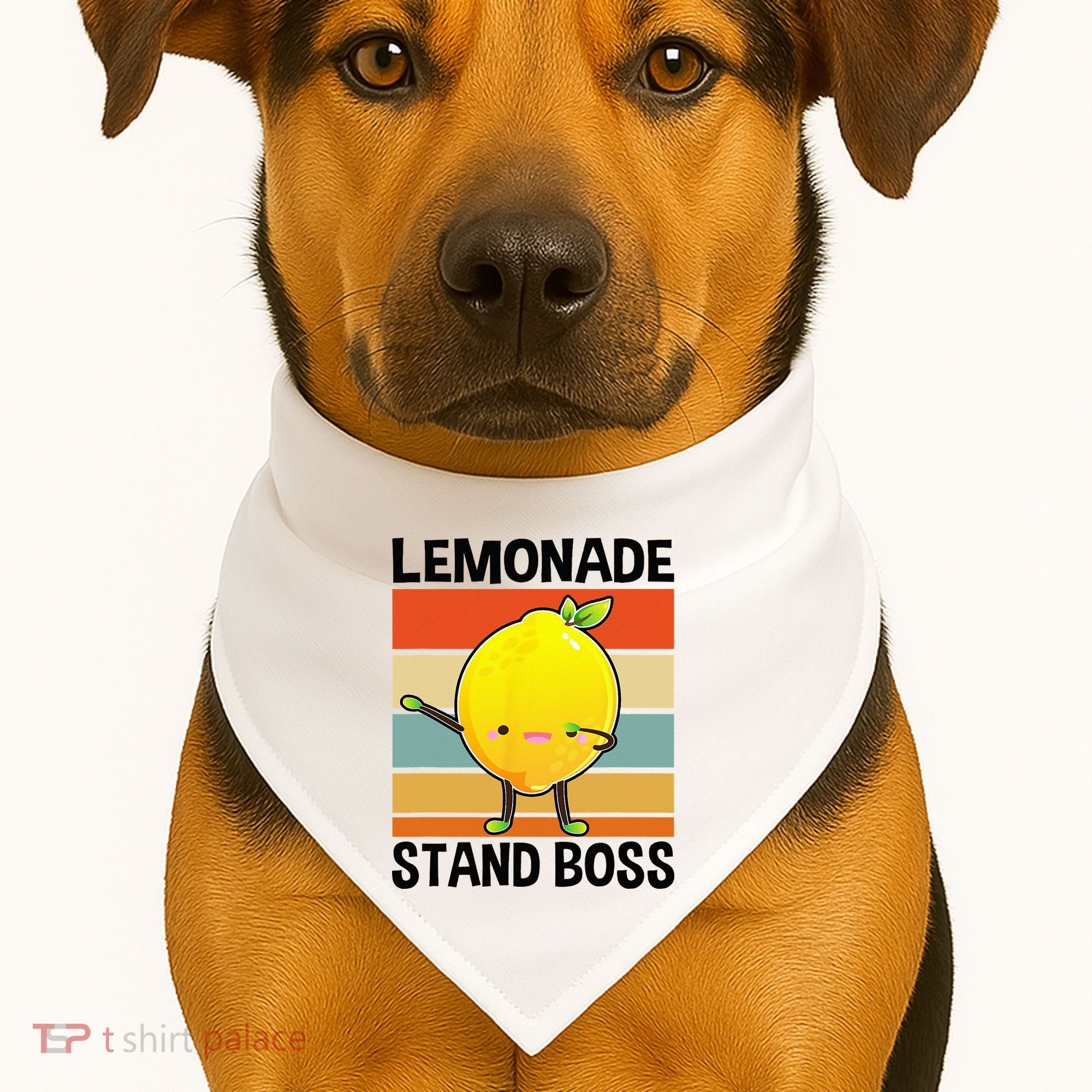 Lemonade Squad For Stand Boss Lemon Juice Summer USA-Made Doggie Bandana