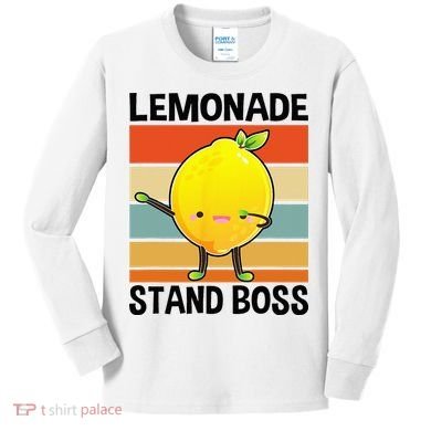 Lemonade Squad For Stand Boss Lemon Juice Summer Kids Long Sleeve Shirt