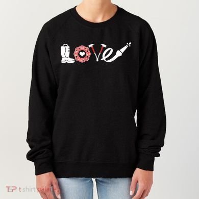 Love Support Firefighters Logo Women's Sweatshirt