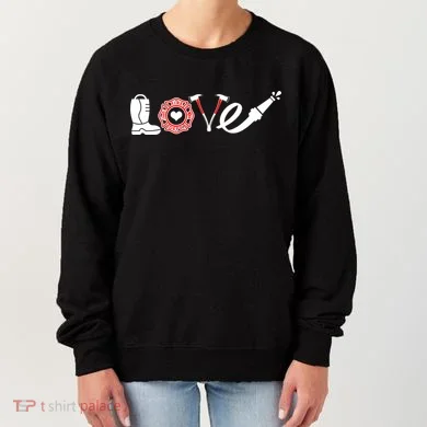 Love Support Firefighters Logo Women's Sweatshirt