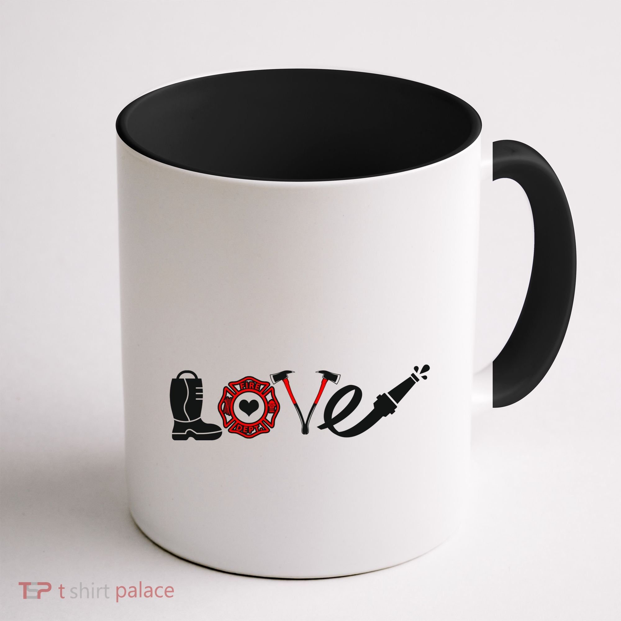 Love Support Firefighters Logo Coffee Mug