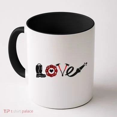 Love Support Firefighters Logo Coffee Mug