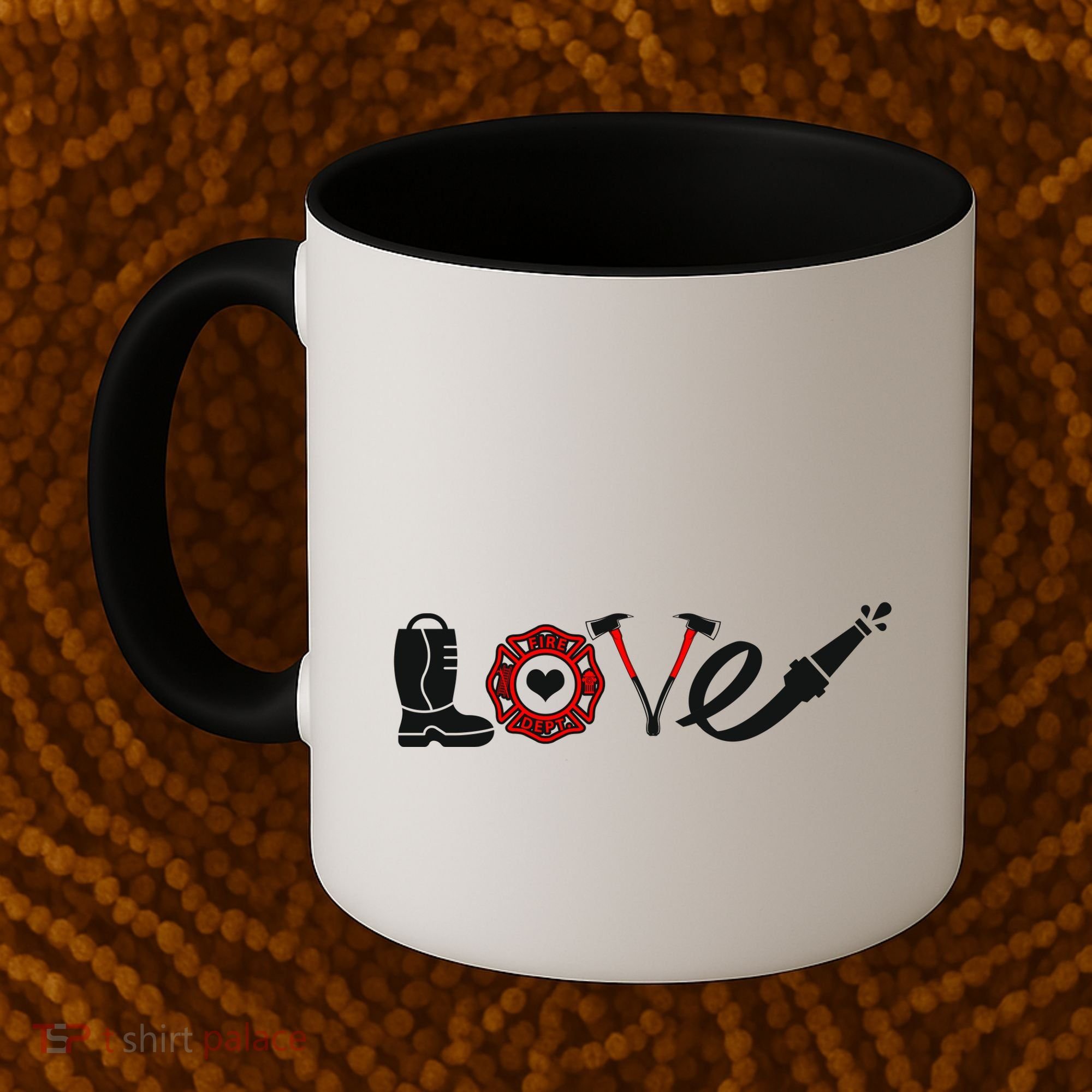 Love Support Firefighters Logo Coffee Mug