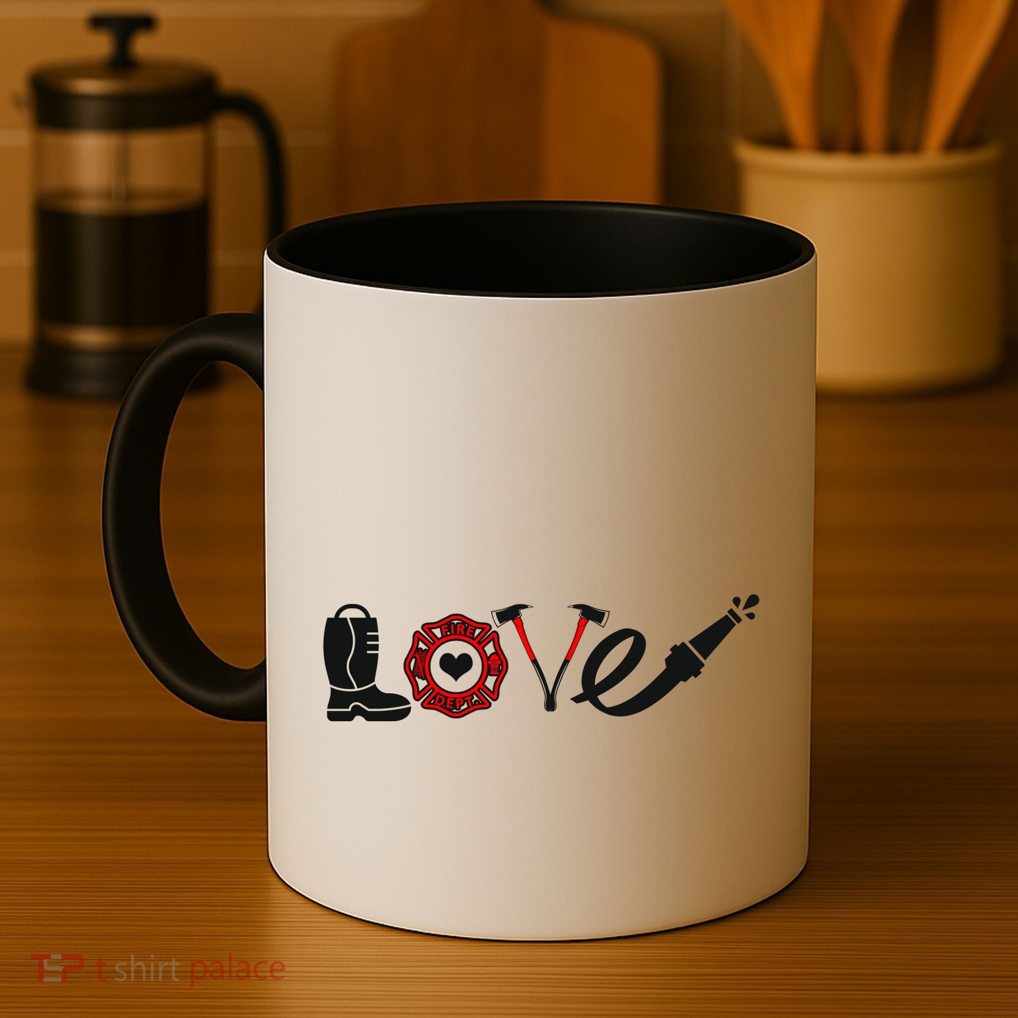 Love Support Firefighters Logo Coffee Mug