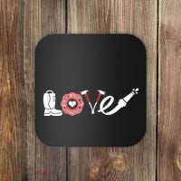 Love Support Firefighters Logo Coaster thumb 0