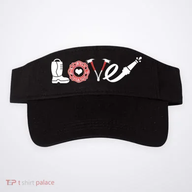 Love Support Firefighters Logo Visor