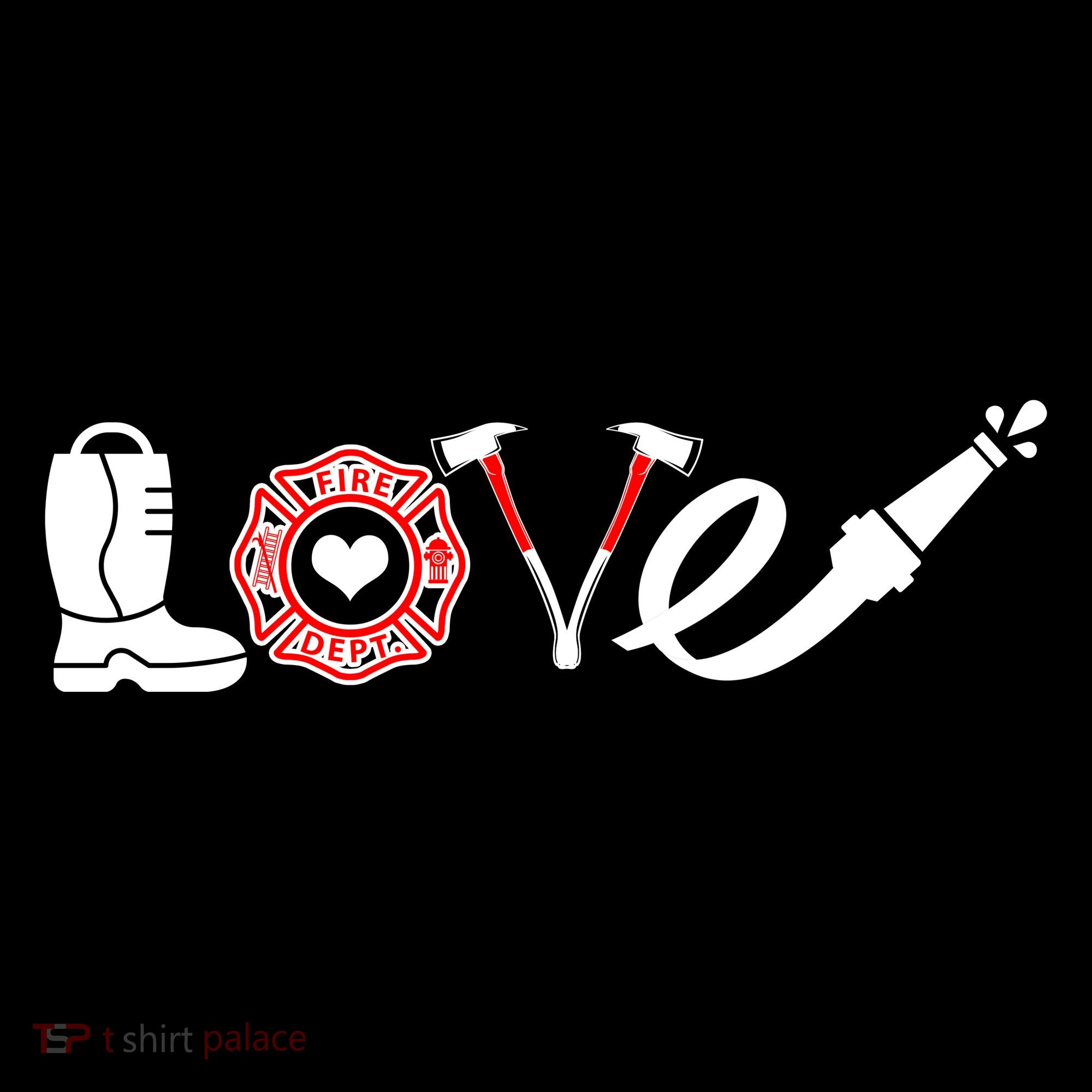 Love Support Firefighters Logo Visor