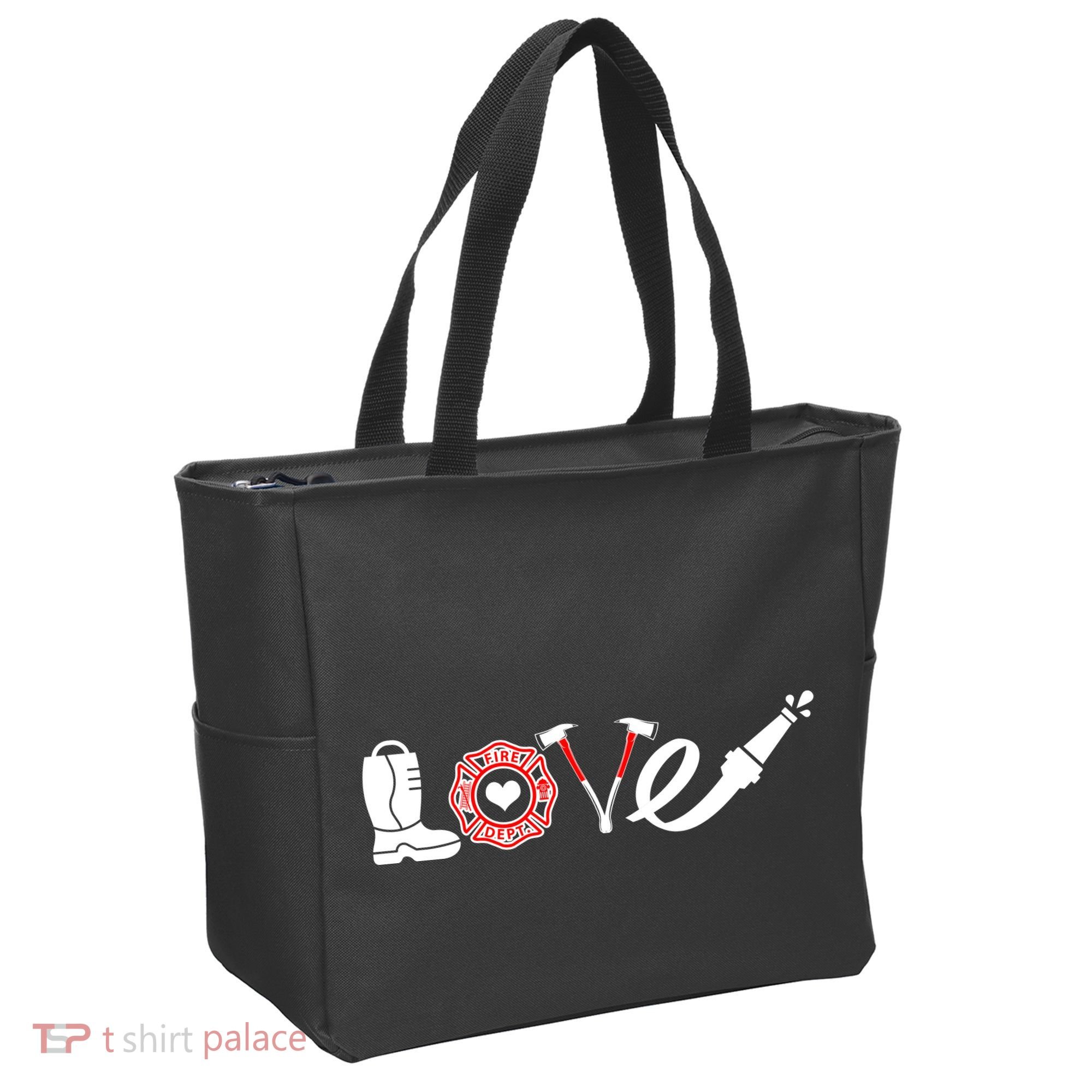 Love Support Firefighters Logo Bag