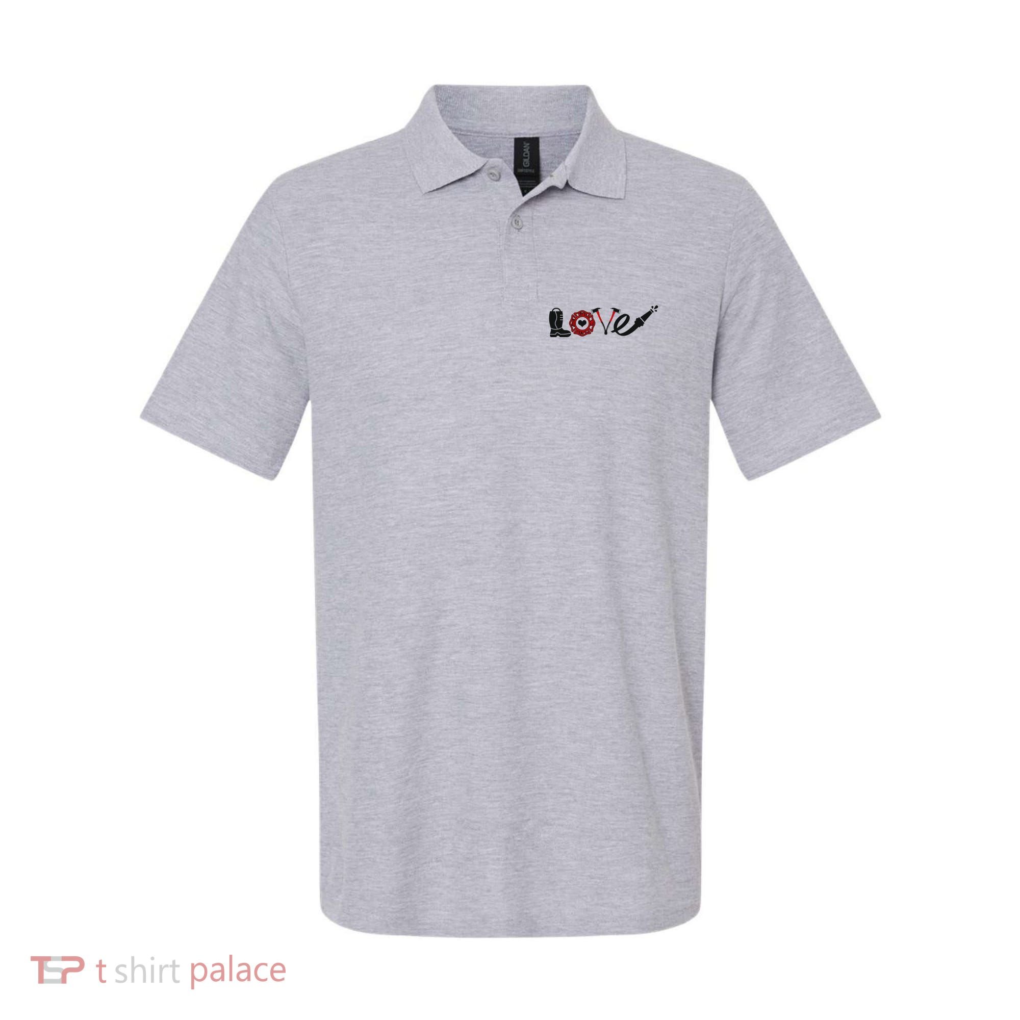 Love Support Firefighters Logo Polo
