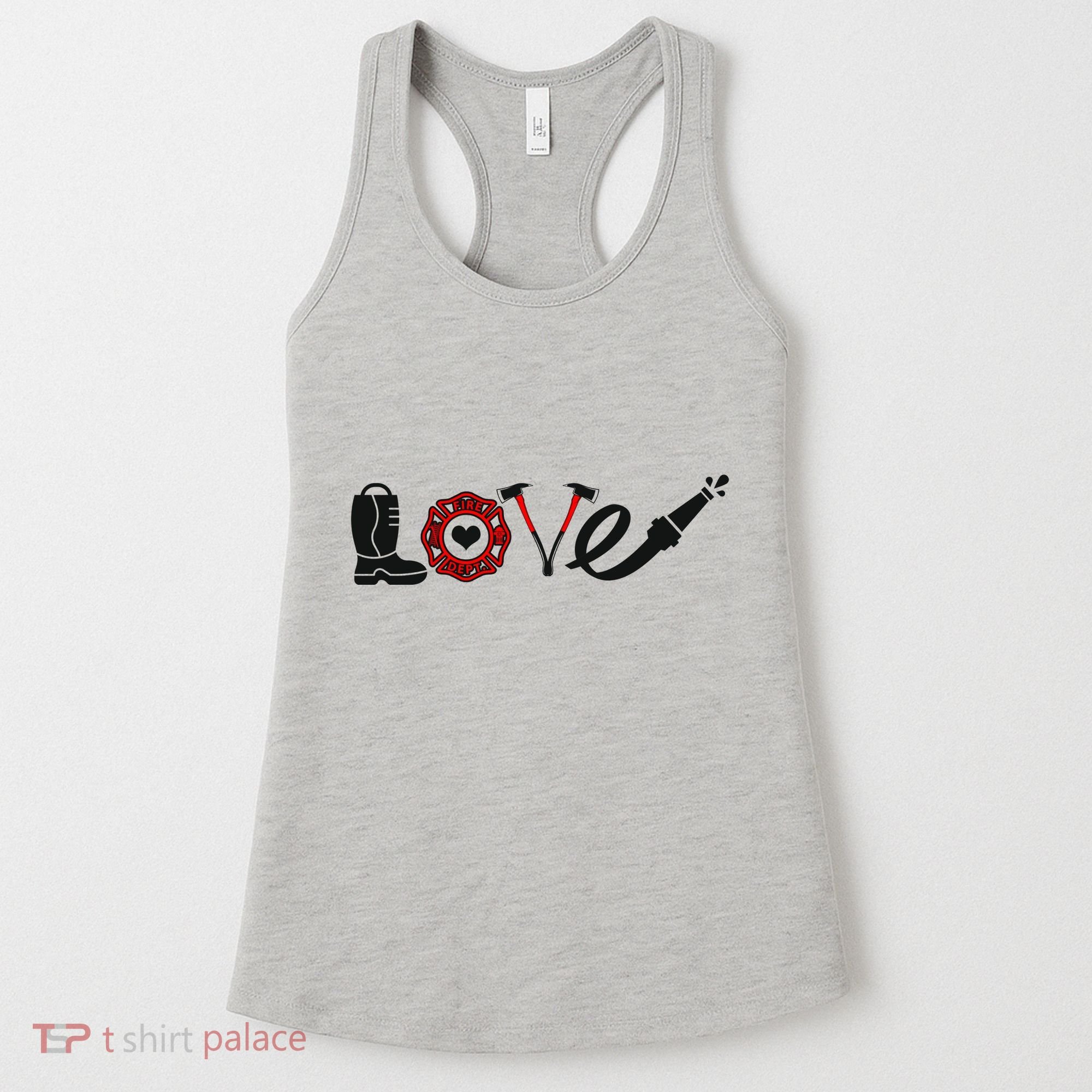 Love Support Firefighters Logo Women's Tank Top