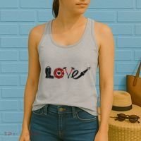 Love Support Firefighters Logo Women's Tank Top thumb 2