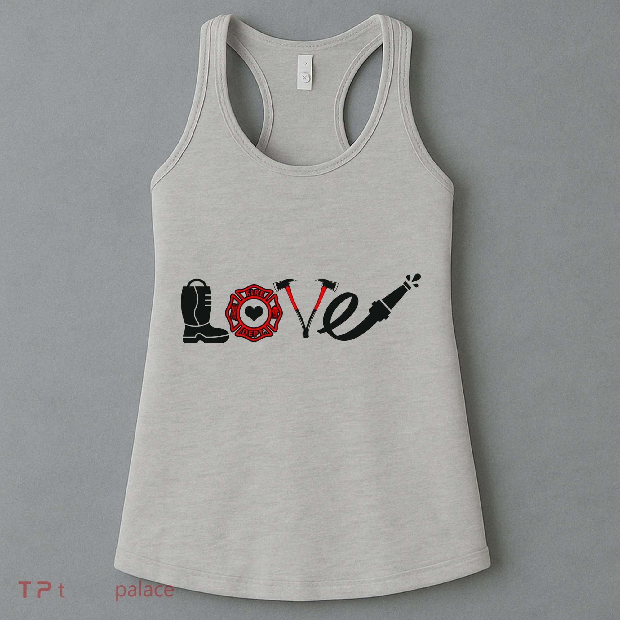Love Support Firefighters Logo Women's Tank Top