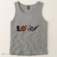 Love Support Firefighters Logo Tank Top thumb 2