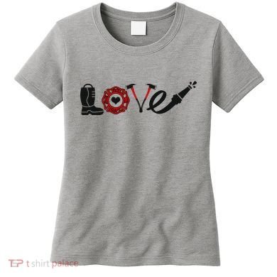 Love Support Firefighters Logo Women's T-Shirt