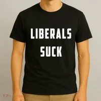 Liberals Suck Funny Liberal T-Shirt thumb 3
