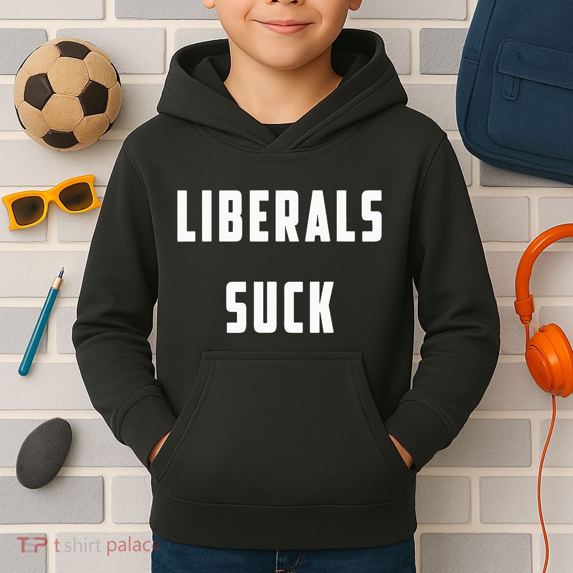 Liberals Suck Funny Liberal Kids Hoodie