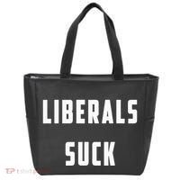 Liberals Suck Funny Liberal Tote Bag thumb 0