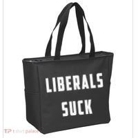 Liberals Suck Funny Liberal Tote Bag thumb 2