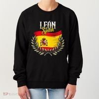 Leon Spain Flag Spanish City Leon Vacation Travel Women's Sweatshirt thumb 0