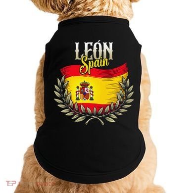 Leon Spain Flag Spanish City Leon Vacation Travel Doggie Tank