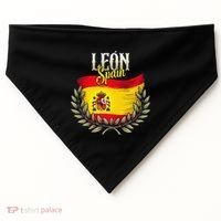 Leon Spain Flag Spanish City Leon Vacation Travel USA-Made Doggie Bandana thumb 0