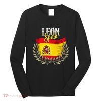 Leon Spain Flag Spanish City Leon Vacation Travel Long Sleeve Shirt thumb 0