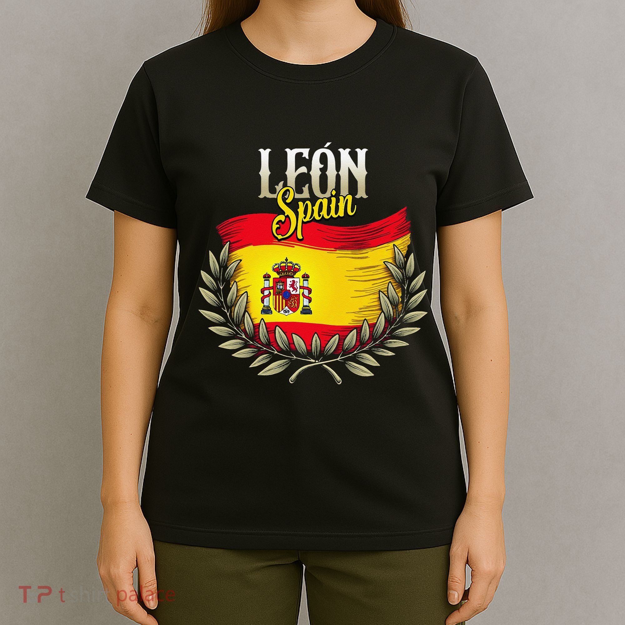 Leon Spain Flag Spanish City Leon Vacation Travel T-Shirt