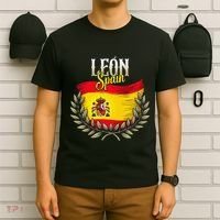 Leon Spain Flag Spanish City Leon Vacation Travel T-Shirt thumb 6