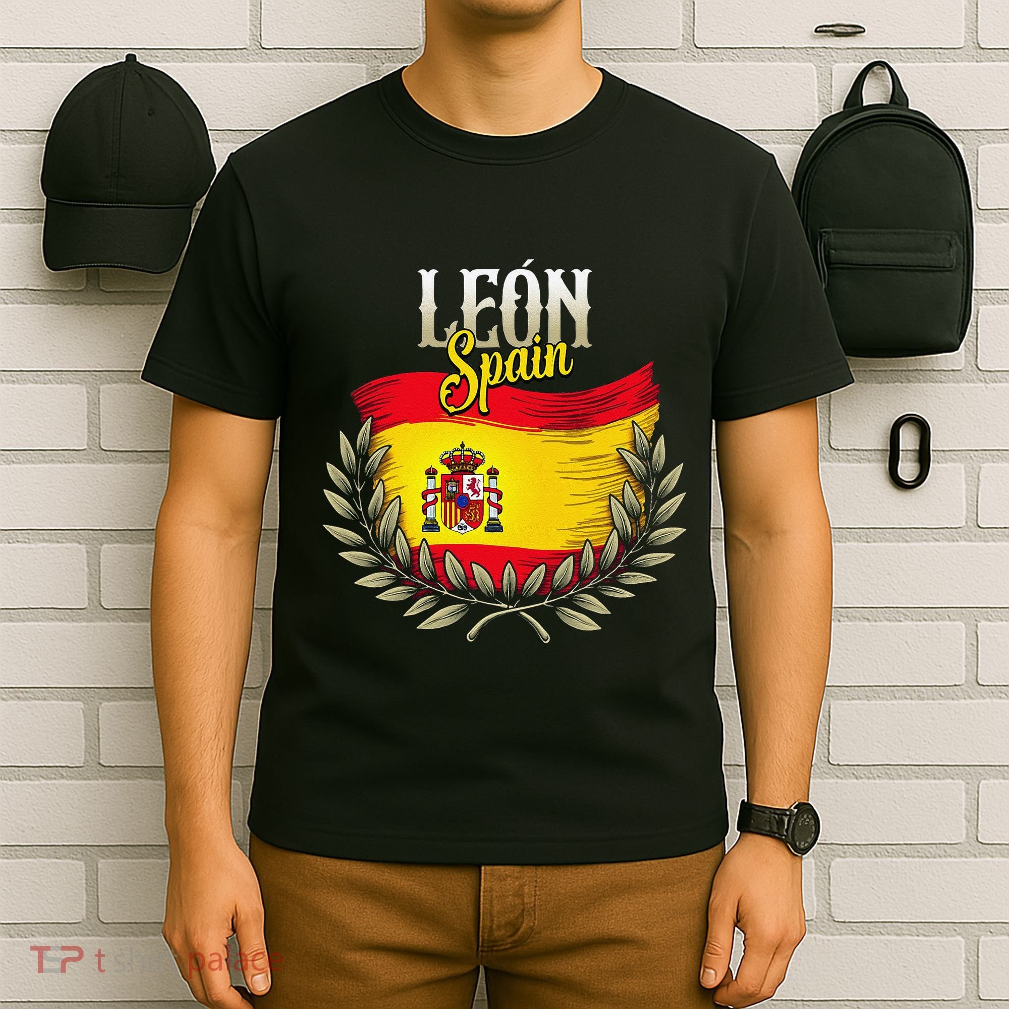 Leon Spain Flag Spanish City Leon Vacation Travel T-Shirt