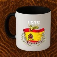 Leon Spain Flag Spanish City Leon Vacation Travel Coffee Mug thumb 2