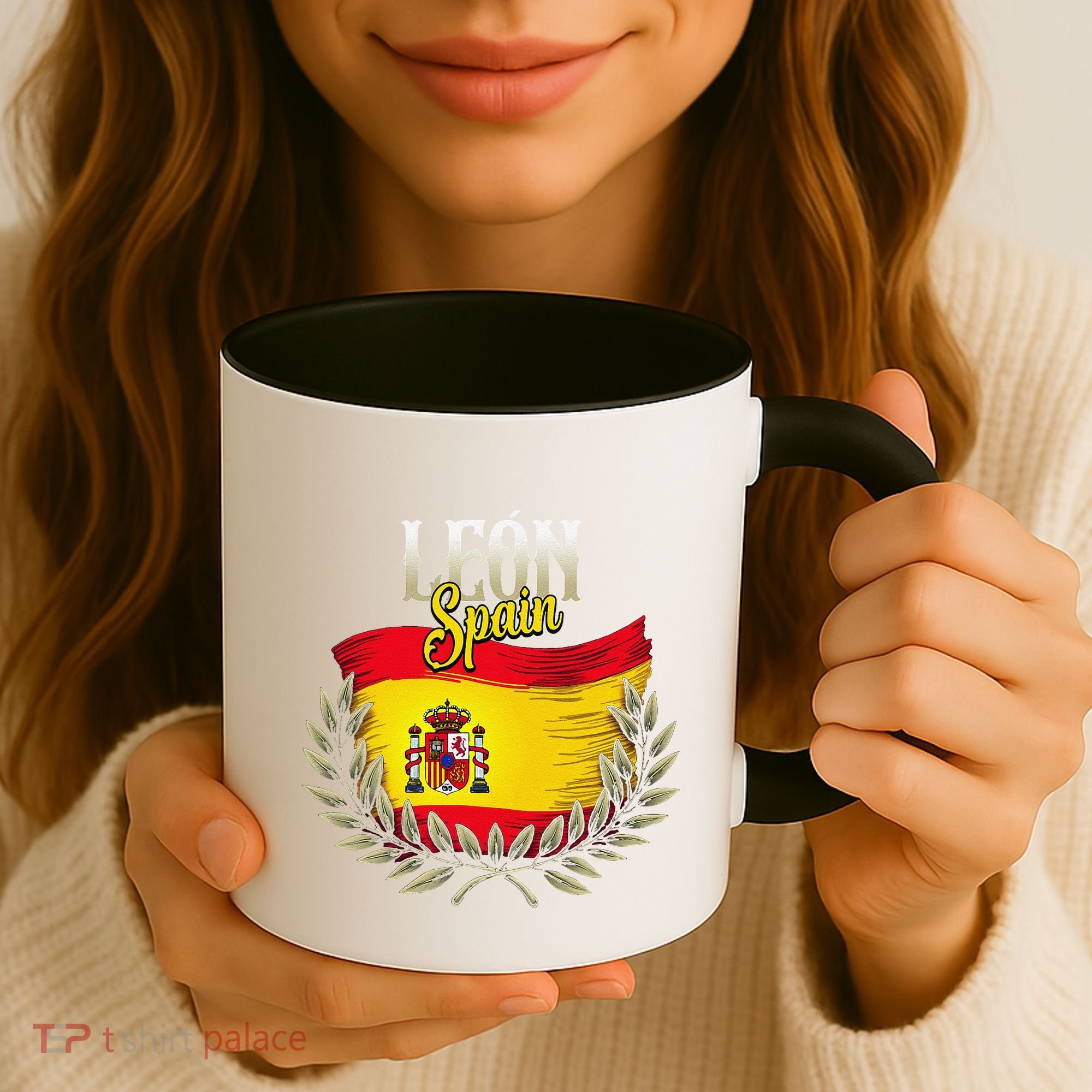 Leon Spain Flag Spanish City Leon Vacation Travel Coffee Mug
