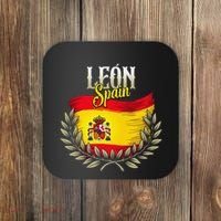 Leon Spain Flag Spanish City Leon Vacation Travel Coaster thumb 0