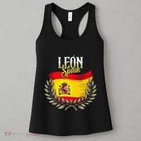 Leon Spain Flag Spanish City Leon Vacation Travel Women's Tank Top thumb 3