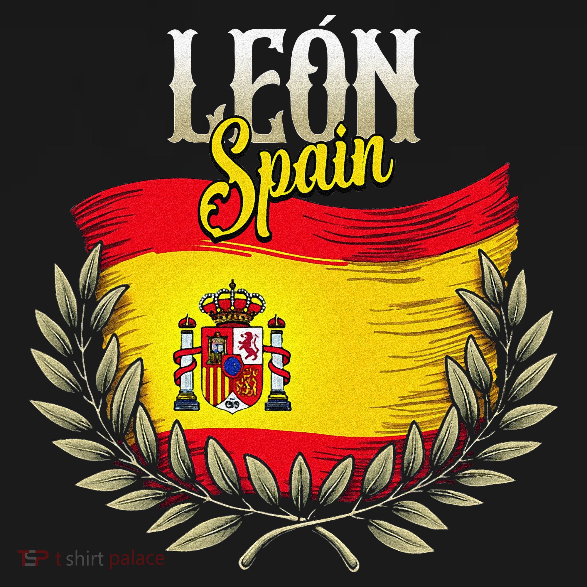 Leon Spain Flag Spanish City Leon Vacation Travel Women's Tank Top