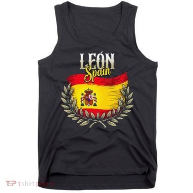 Leon Spain Flag Spanish City Leon Vacation Travel Tank Top