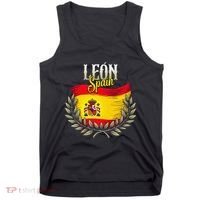 Leon Spain Flag Spanish City Leon Vacation Travel Tank Top thumb 0