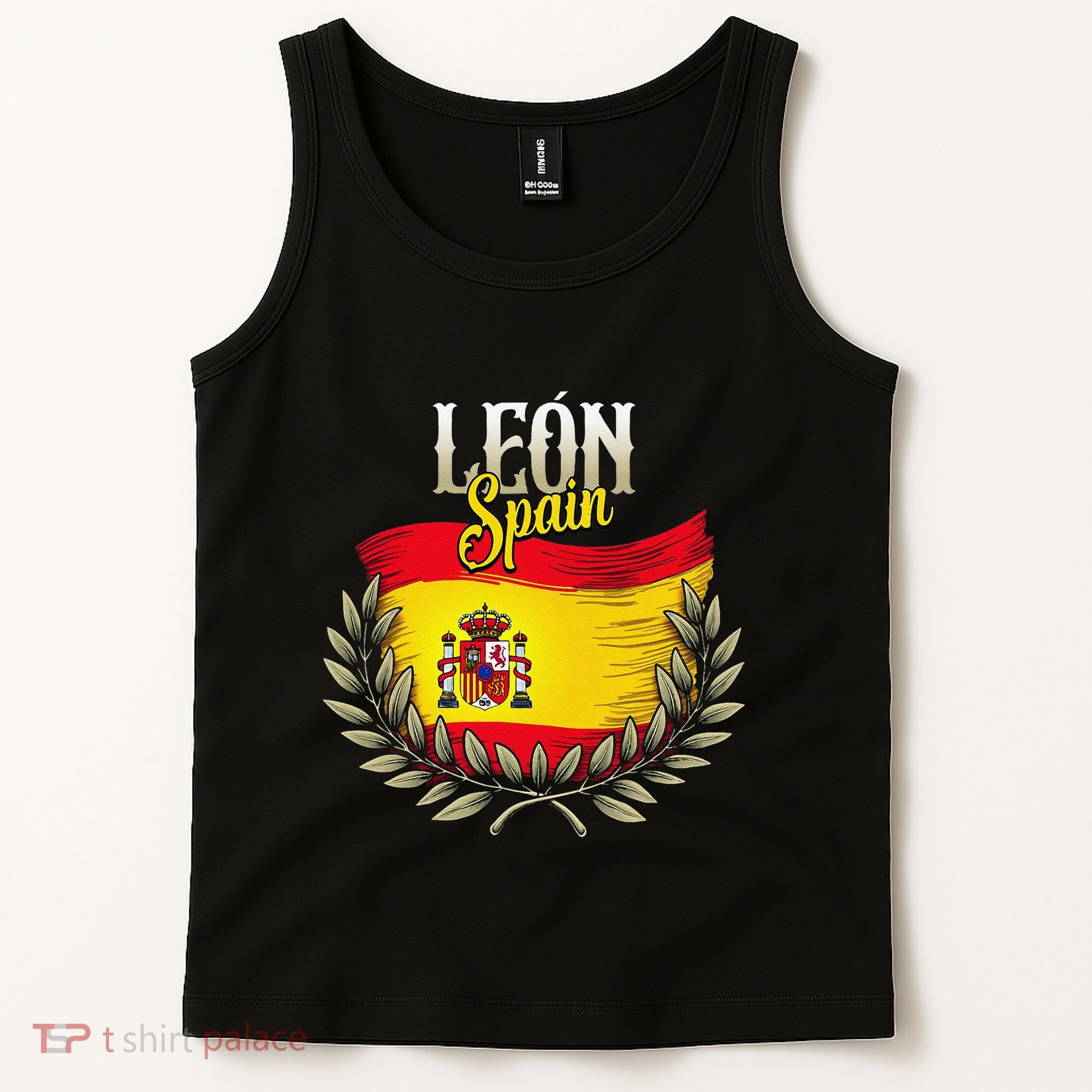 Leon Spain Flag Spanish City Leon Vacation Travel Tank Top